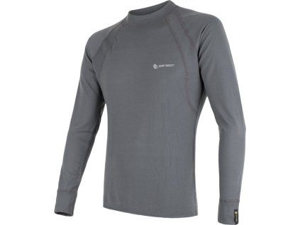 Pánské merino tričko SENSOR Double face šedá (Velikost M, Barva šedá)
