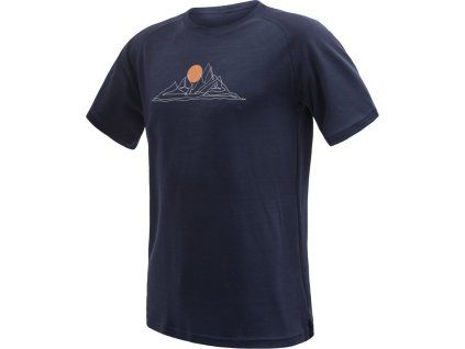 Pánské merino triko SENSOR Blend Moon modré (Velikost M, Barva modrá)