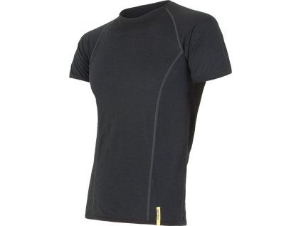 Pánské merino tričko SENSOR active černá (Velikost S, Barva černá)
