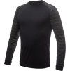 Pánské termo triko SENSOR Merino Impress černá/batik (Velikost M, Barva černá)