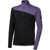 Pánská merino mikina SENSOR Extreme up černá/grape purple (Velikost M, Barva černá)