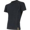 Pánské merino tričko SENSOR df černá (Velikost M, Barva černá)