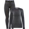 Dámský termo set CRAFT CORE Wool Merino - černá (Velikost XS)