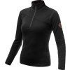 Dámská mikina SENSOR Merino upper černá zip (Velikost L, Barva černá)