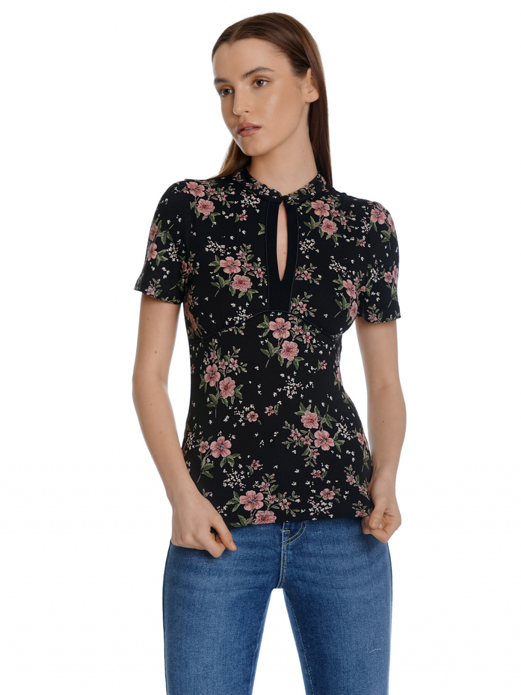 Hibiscus Asia - elegantní tričko s krátkým rukávem Vive Maria - a