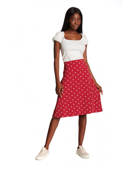 Summer Maria – červená sukně do áčka s puntíky Vive Maria d