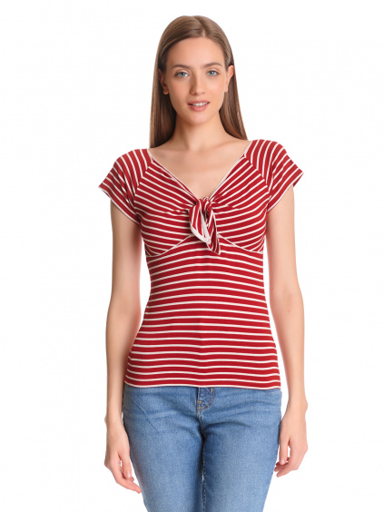 My Capri – červené tričko s proužky Vive Maria