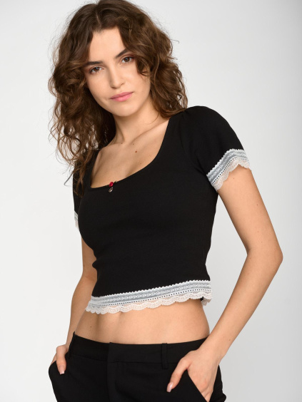 Vive Maria Sweet Cropped Shirt Damen T Shirt schwarz 46669