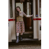 Sakura - Retro inspirovaná sukně s roztomilým květinovým vzorem Circus