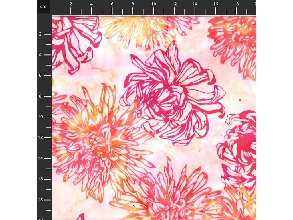 Hoffman 3381-203 bali batika vícebarevná bavlněná látka