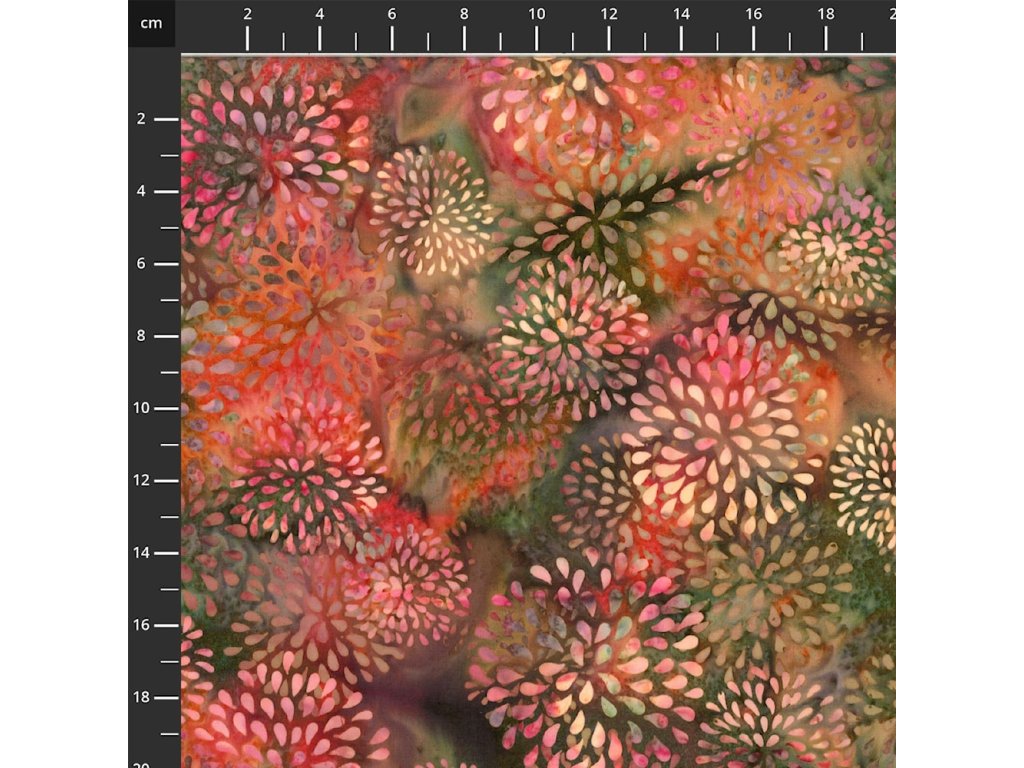 Hoffman 3381-305 bali batika vícebarevná bavlněná látka