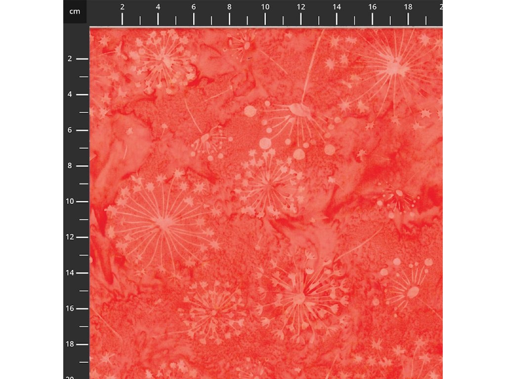 Hoffman 3381-403 bali batika oranžová bavlněná látka