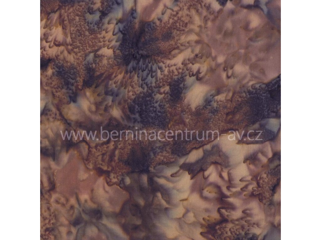 Hoffman 3018-180 bali batika hnědá bavlněná látka patchwork