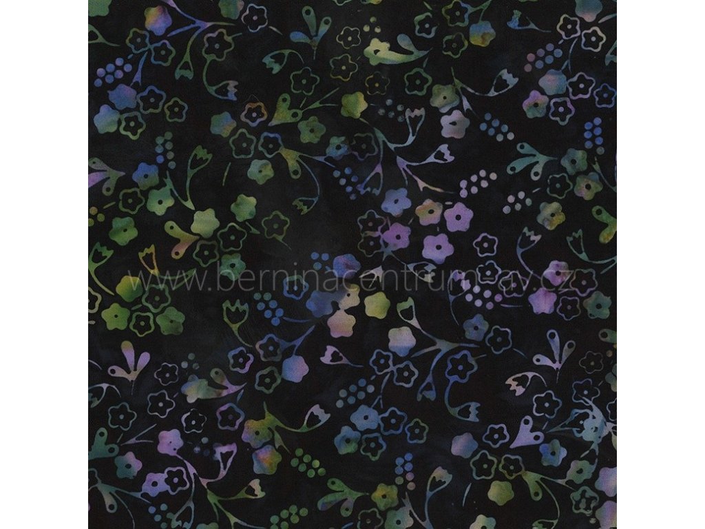 Hoffman 3355-909 bali batika potisk fialová bavlněná látka patchwork