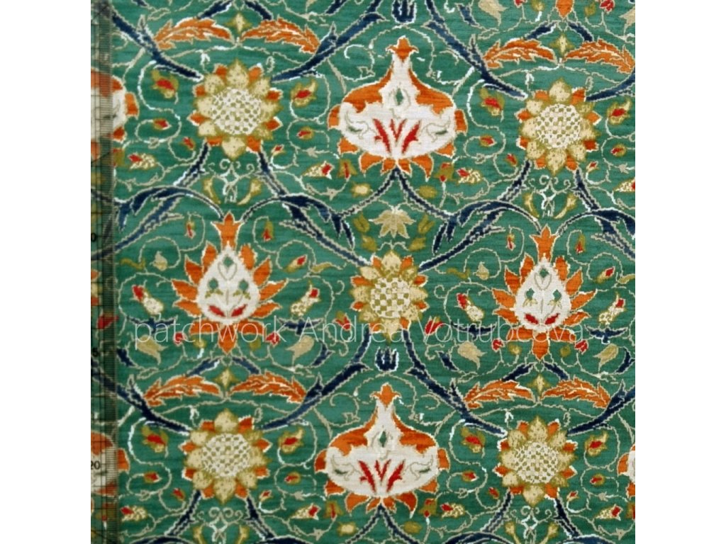 William Morris Montagu Montreal forest vícebarevná bavlněná látka patchwork