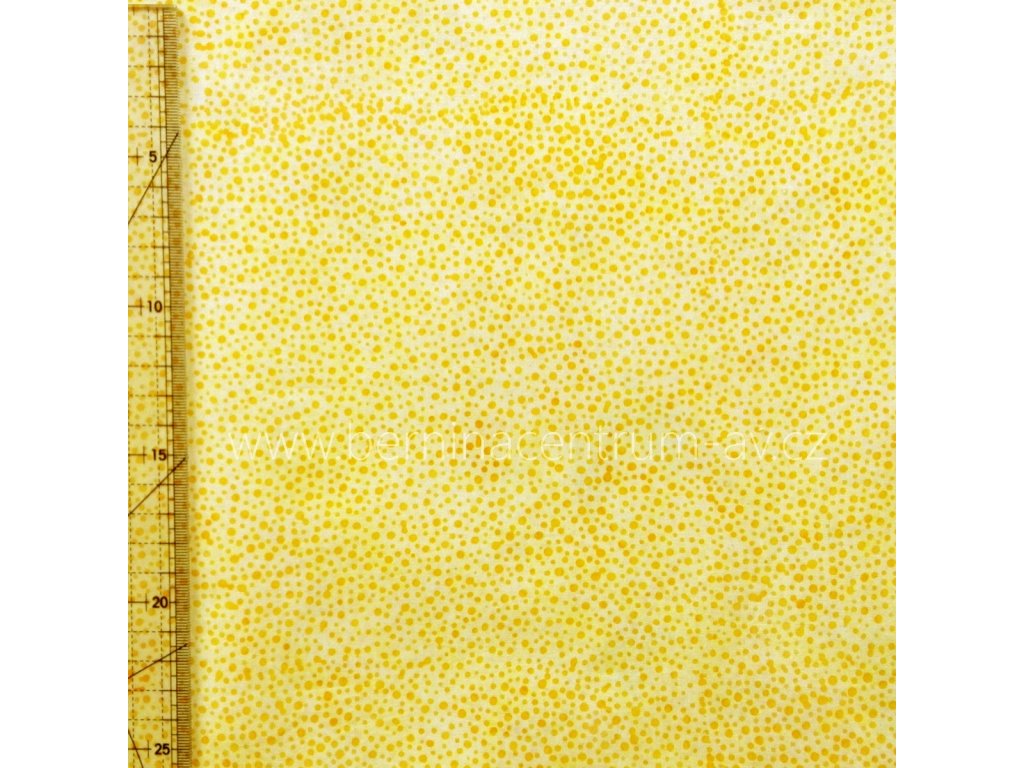 Hoffman 3019-175 bali batika puntík žlutá bavlněná látka patchwork