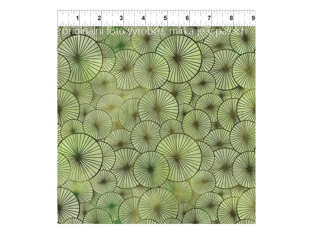 In The Beginning 999-255 Seasons zelená medúzy bavlněná látka patchwork