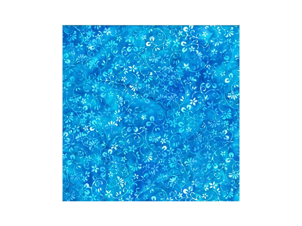 Hoffman 3370-707 bali batika modrá bavlněná látka patchwork