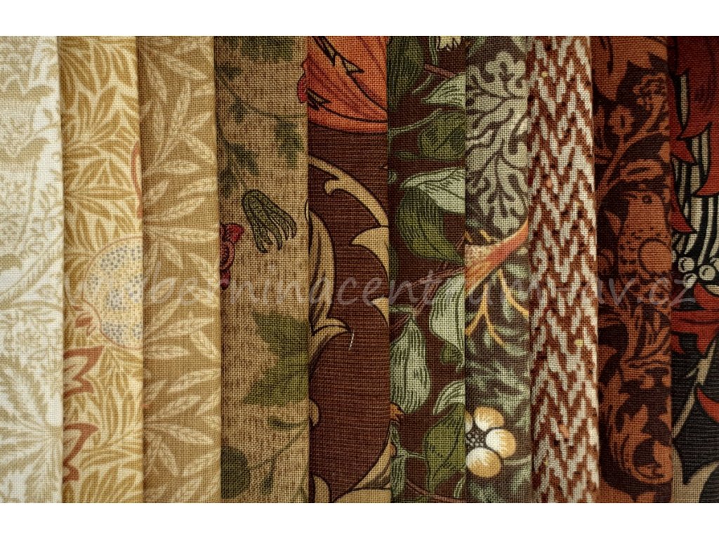 William Morris balíček Podzim William Morris bavlněná látka patchwork
