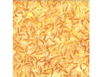 Hoffman 3373-205 bali batika oranžová bavlněná látka patchwork