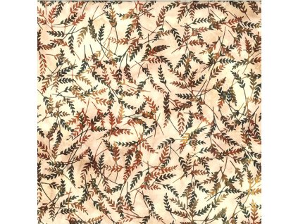Hoffman 3373-301 bali batika hnědá bavlněná látka patchwork