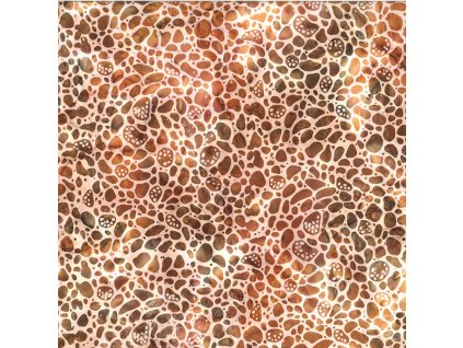 Hoffman 3374-303 bali batika hnědá bavlněná látka patchwork