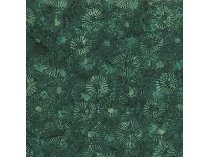 Hoffman 3374-804 bali batika zelená bavlněná látka patchwork