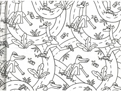 EU 999-857 Omalovánka Skate bavlněná látka