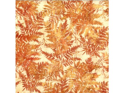 Hoffman 3375-207 bali batika oranžová bavlněná látka