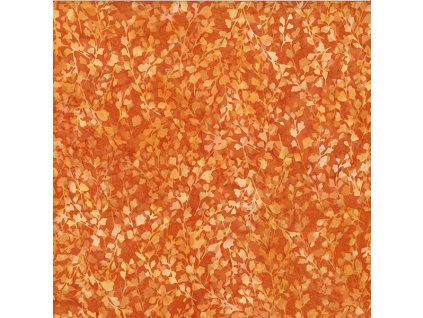 Hoffman 3375-208 bali batika oranžová bavlněná látka