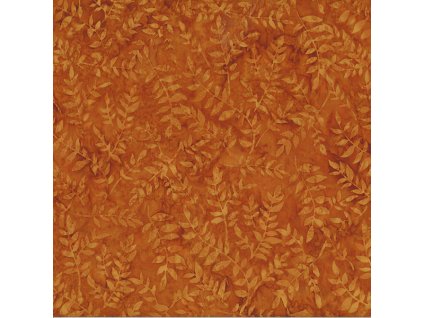 Hoffman 3375-209 bali batika oranžová bavlněná látka