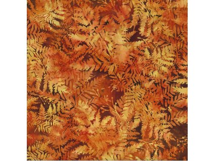 Hoffman 3375-210 bali batika oranžová bavlněná látka