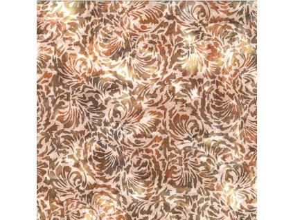 Hoffman 3375-301 bali batika hnědá bavlněná látka
