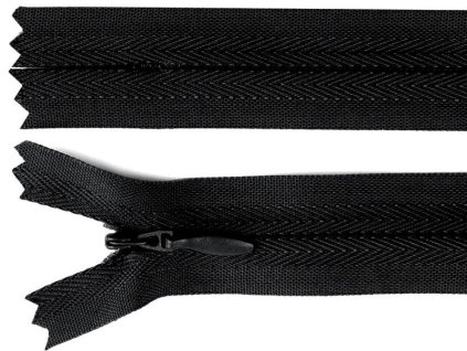 zip skryty 40cm cerny
