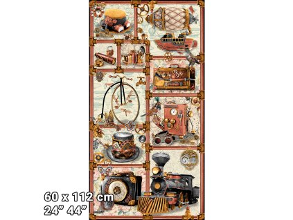 Blank Quilting 4805-111 Time travel panel 60cm vícebarevná bavlněná látka patchwork