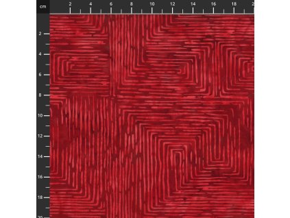 Hoffman 3378-404 bali batika červená bavlněná látka