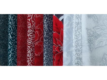 Hoffman balíček vánoce 2024 stříbrotisk bavlněná látka