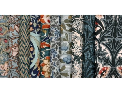 William Morris balíček Tyrkysový bavlněná látka