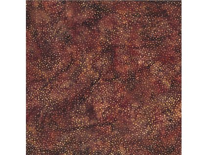 Hoffman 3019-243 bali batika puntík hnědá bavlněná látka