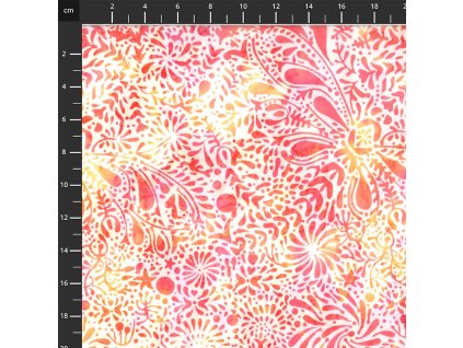 Hoffman 3381-202 bali batika vícebarevná bavlněná látka