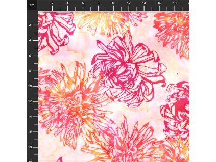 Hoffman 3381-203 bali batika vícebarevná bavlněná látka