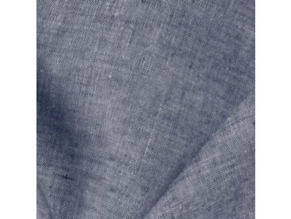 EU 666-25 modrá melange lněná látka 160g šíře 135cm 100%len