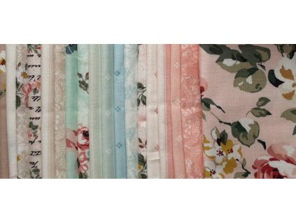 Riley Blake Balíček Rose & Violet's Bouquet des Fleurs bavlněná látka patchwork2