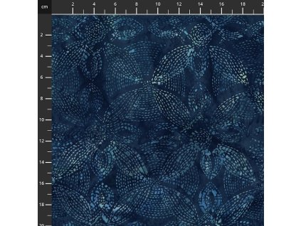 Hoffman 3383-619 bali batika modrá bavlněná látka