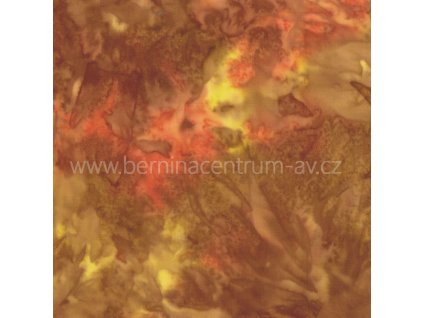 Hoffman 3018-259 bali batika hnědá bavlněná látka patchwork