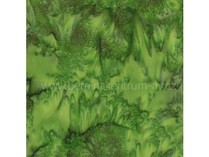 Hoffman 3018-334 bali batika zelená bavlněná látka patchwork