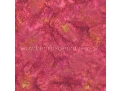 Hoffman 3018-381 bali batika červená bavlněná látka patchwork