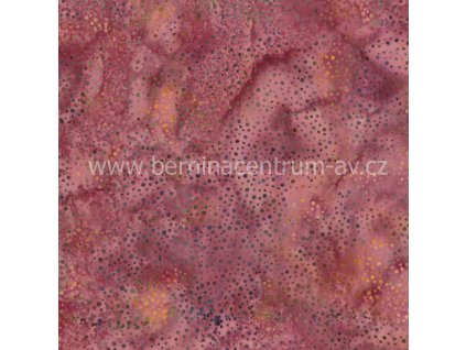 Hoffman 3019-026 bali batika puntík růžová bavlněná látka patchwork