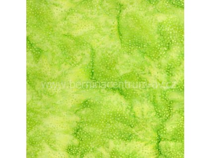 Hoffman 3019-055 bali batika puntík zelená bavlněná látka patchwork