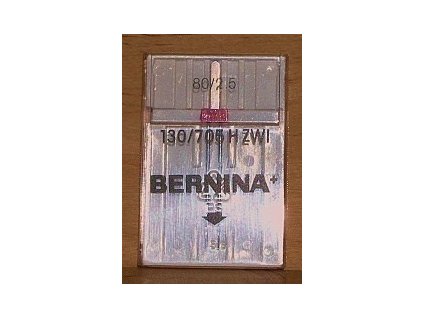 Jehly BERNINA dvojjehla rozestup jehel 2,5mm, síla 80